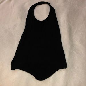 Black Halter Bodysuit